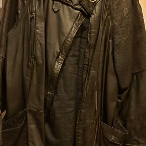 Women leather jacket 3/4
